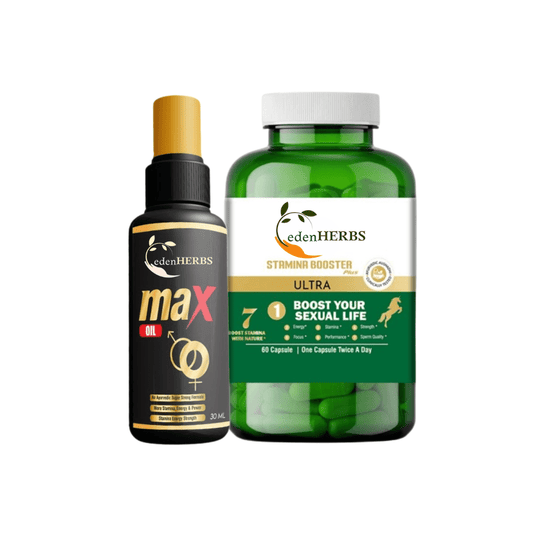 Edenherbs stamina booster and max oil pack for enhancing male wellness and boosting sexual life